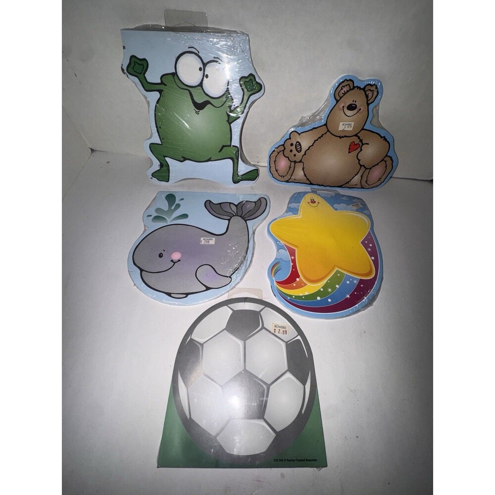 Lot 5 Shaped Notepads DJ Inkers Carson Dellosa Teacher Created Frog Whale Bear